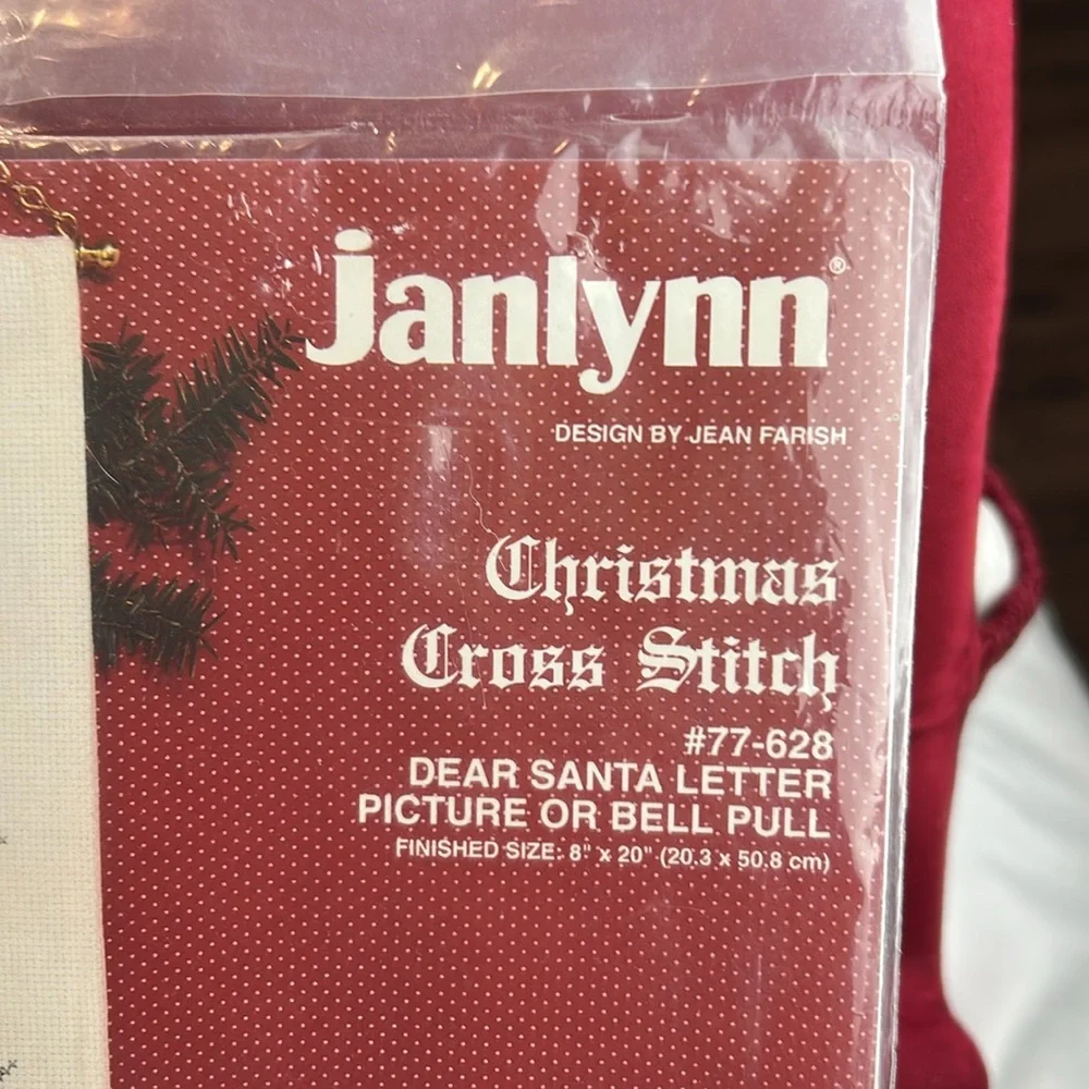 Vintage Janlynn Christmas Cross Stitch Kit Dear Santa Letter #77-628 NIP 1993